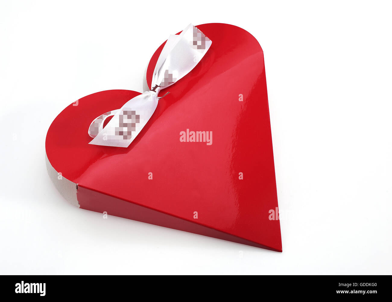 CHOCOLATE BOX, RED HEART FOR SAINT VALENTINE'S DAY Stock Photo