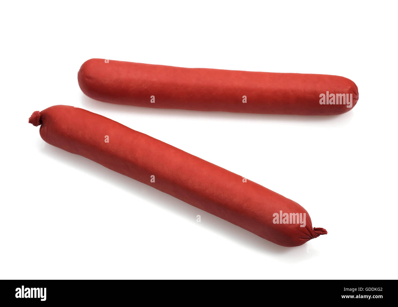 Sausage against White Background Stock Photo