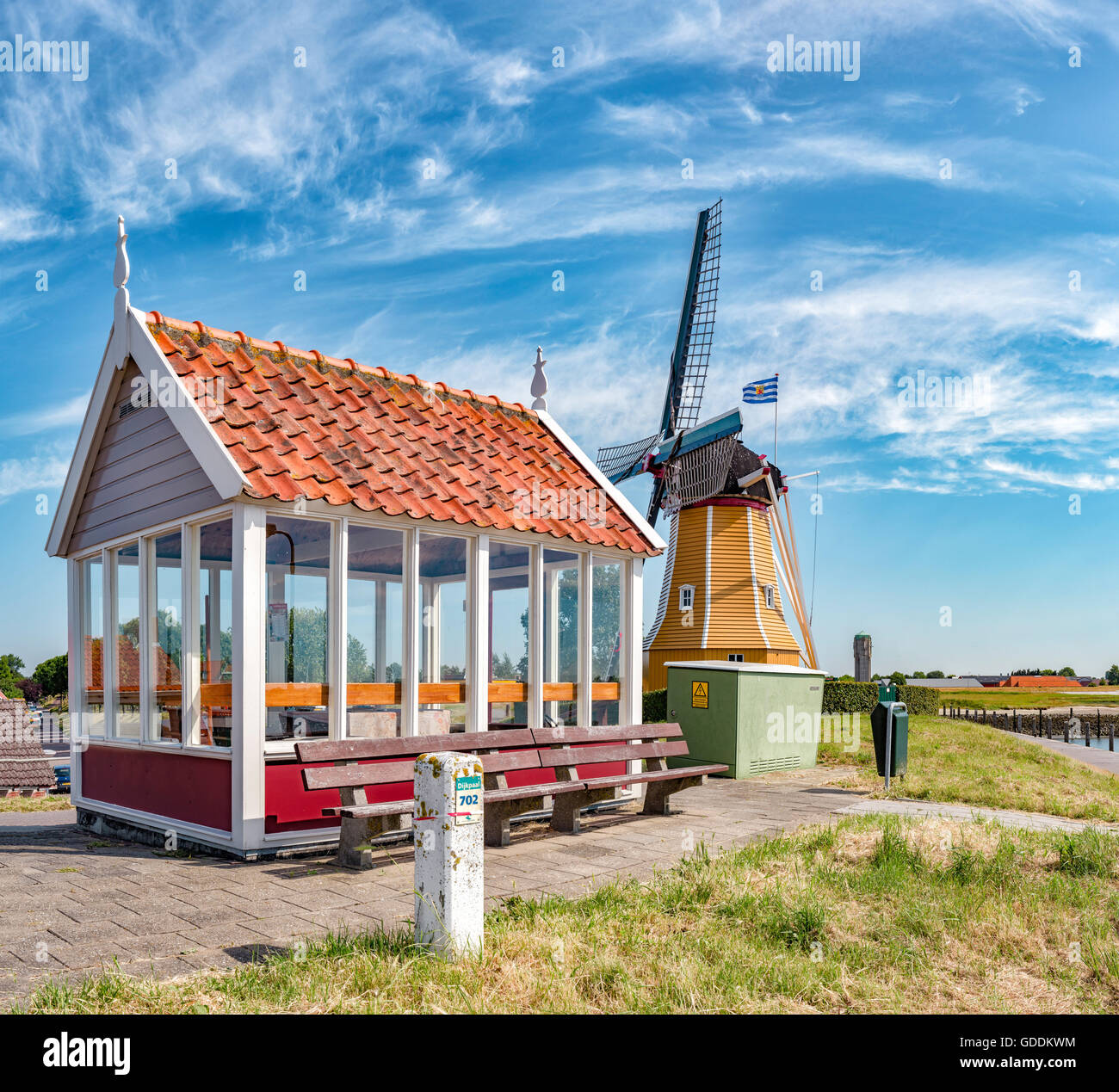 Sint Philipsland,Zeeland,Windmill The Hope Stock Photo