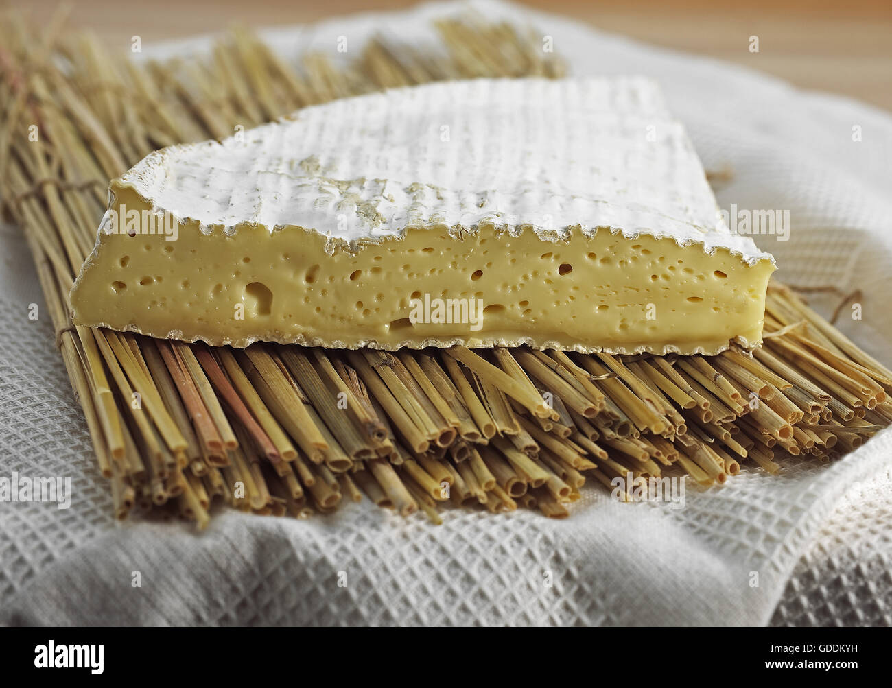 Brie de Meaux, French Cheese made with Cow Milk Stock Photo Alamy