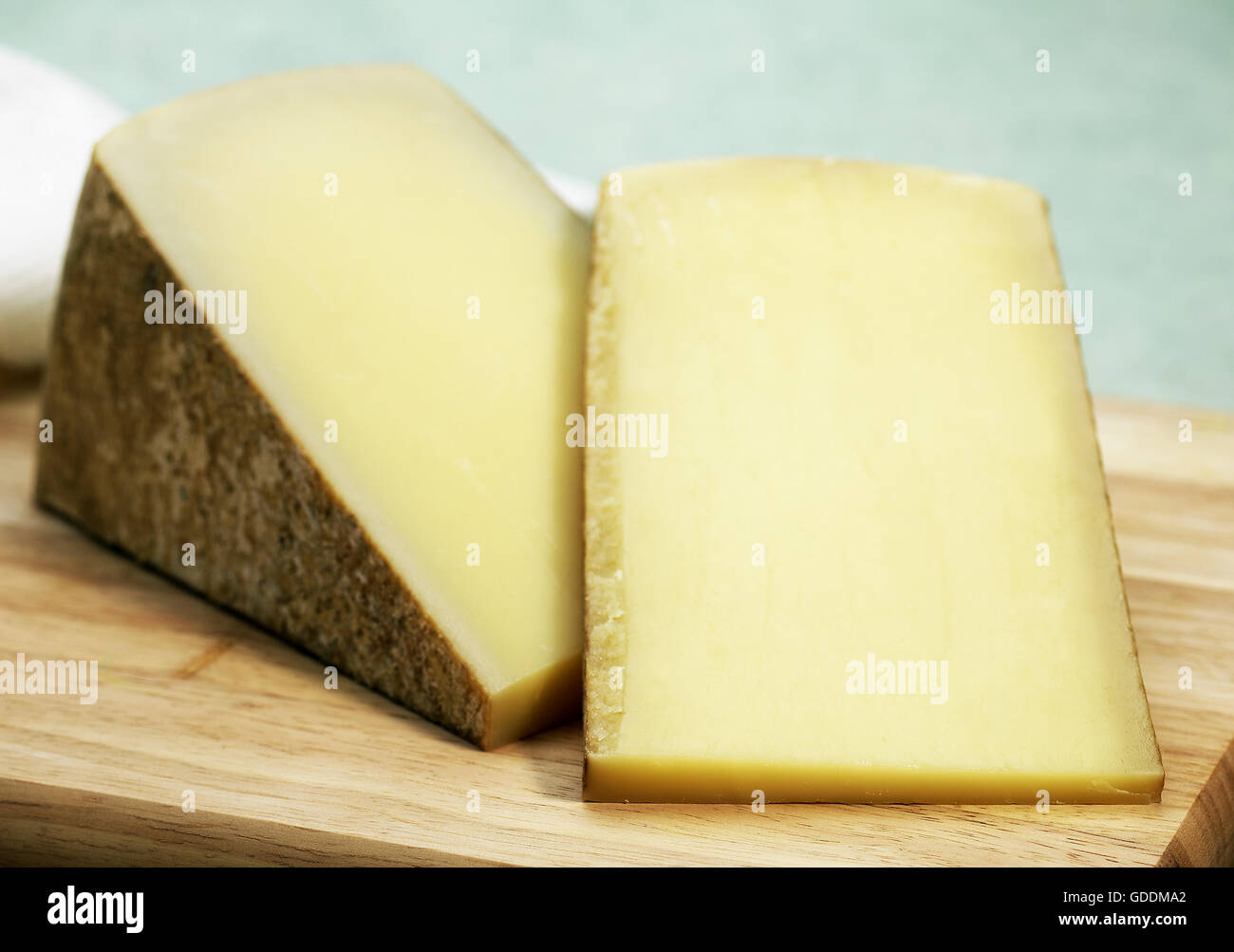 Comte, French Cheese produced from Cow's Milk Stock Photo