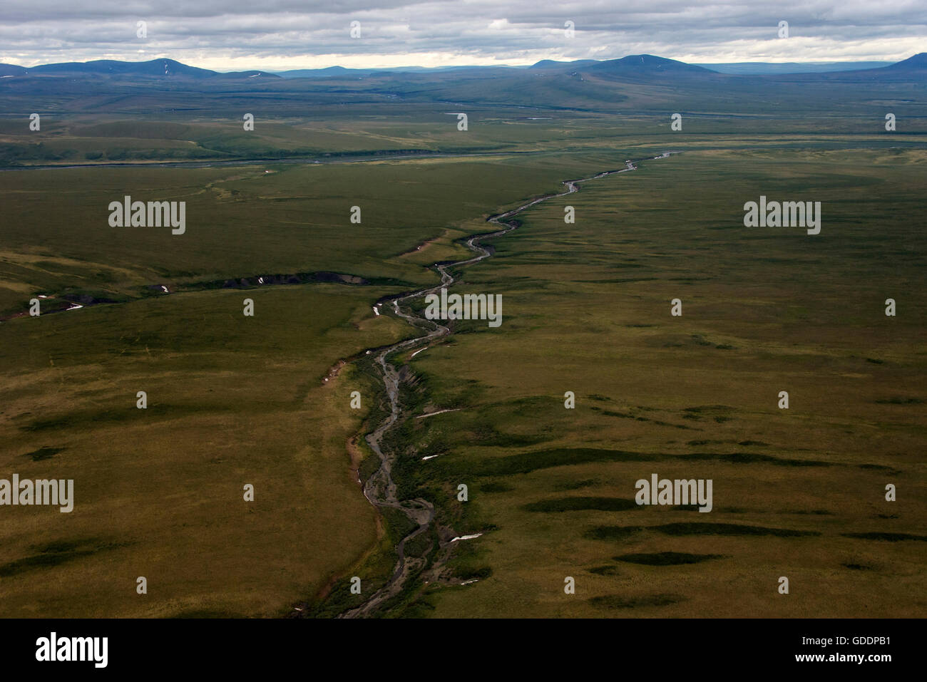 aerial,Brooks Range,Alaska,USA,landscape Stock Photo