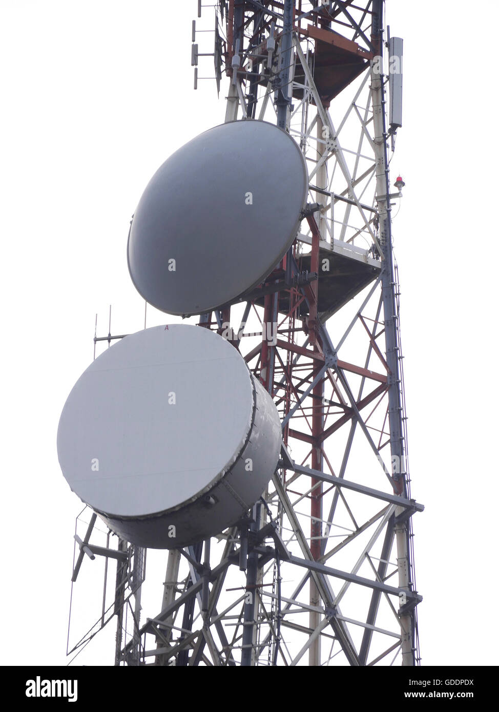 Communication Antenna, Transmitter, Sicily in Italy Stock Photo