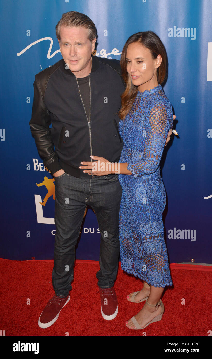Las Vegas, Nevada, USA. 15th July, 2016. Actor Cary Elwes and wife Lisa  Marie Kurbikoff attend The Beatles LOVE 10th Anniversary celebration on  July 14, 2016 at Mirage Resort & Casino in