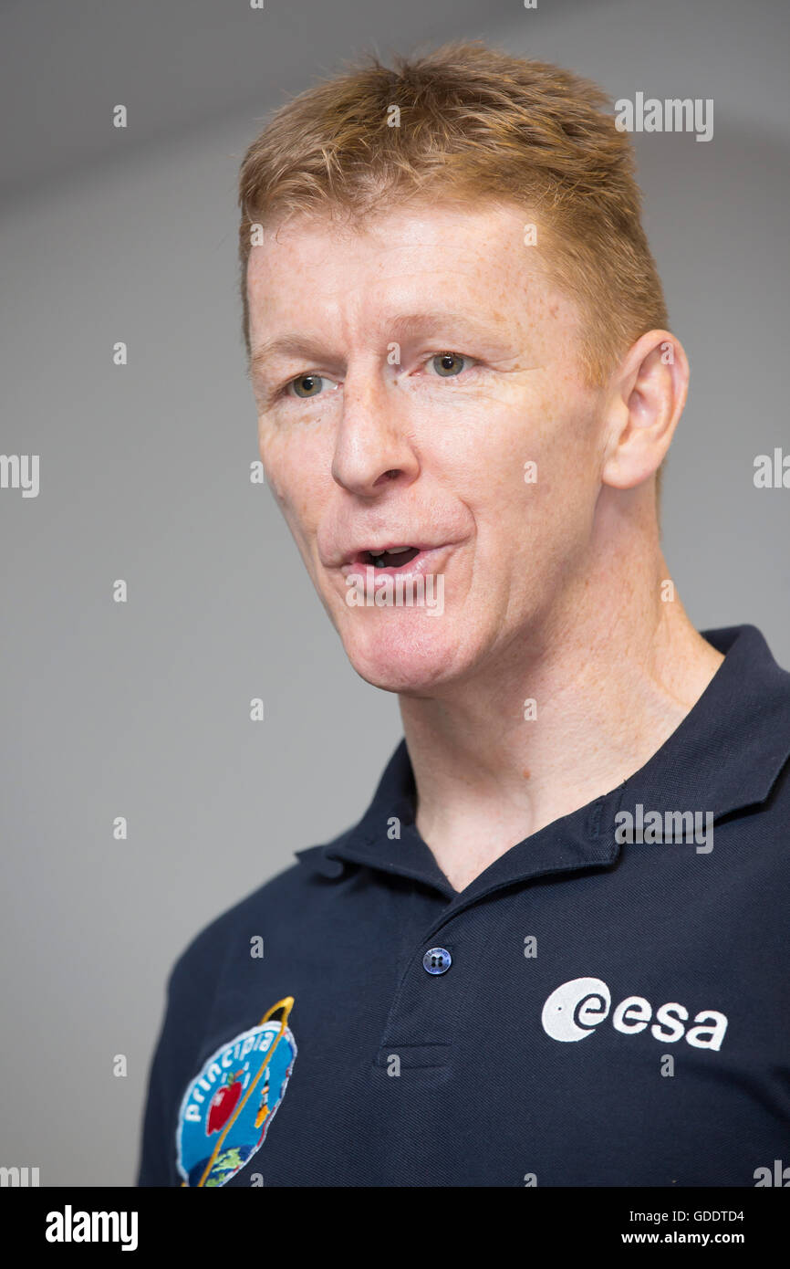Farnborough, UK. 15th July, 2016. Major Tim Peake attends Farnborough