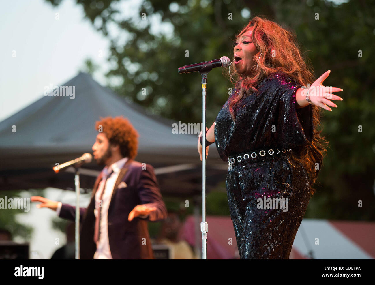 Turlock, CA, USA. 15th July, 2016. Jody Watley and Shalamar Reloaded at the Stanislaus County fair in Turlock California July 13th 2016. © Marty Bicek/ZUMA Wire/Alamy Live News Stock Photo