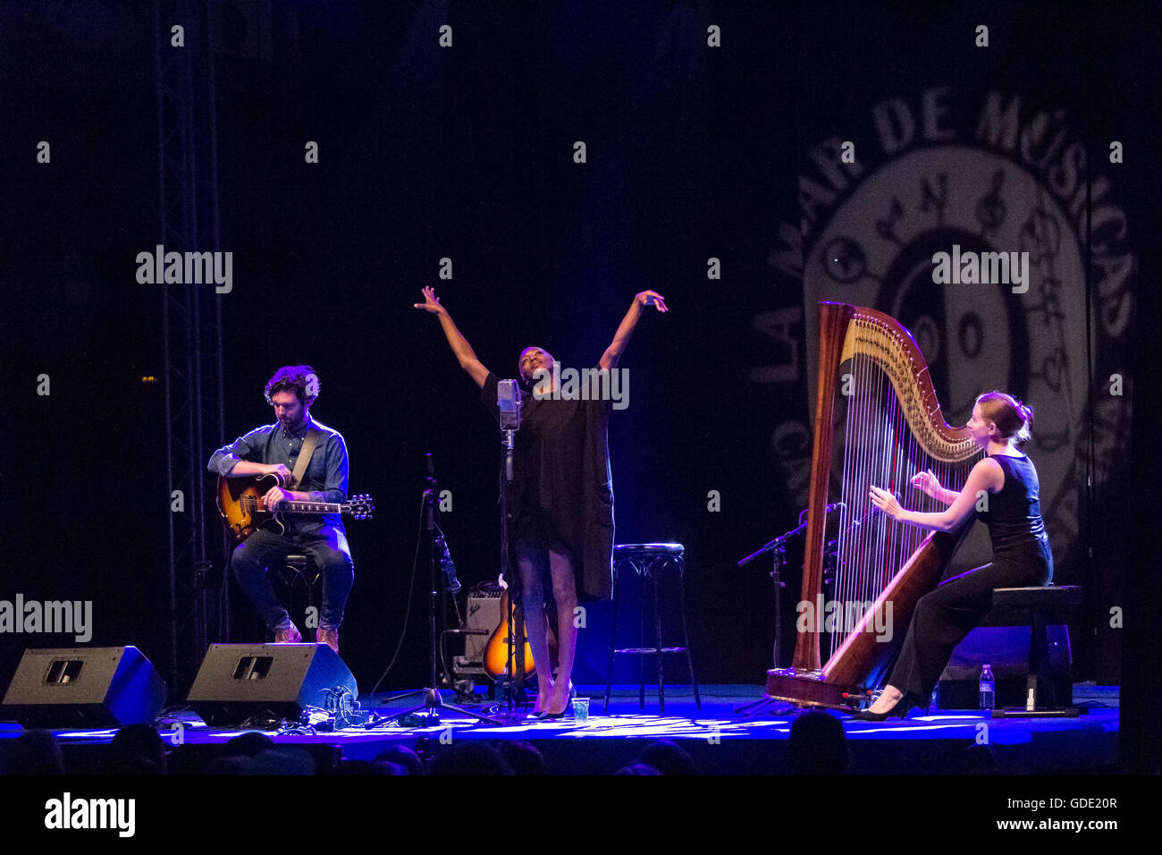 Cartagena, Spain. 15th July, 2016. Singer Ala.Ni in La Mar de Músicas Festival. Credit:  ABEL F. ROS/Alamy Live News Stock Photo