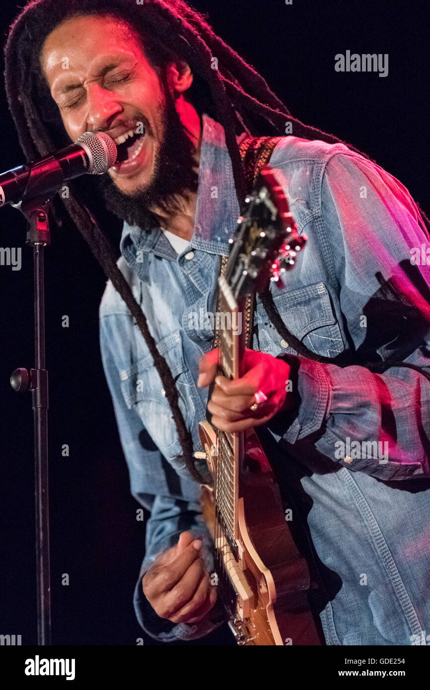 Cartagena, Spain. 15th July, 2016. Singer Julian Marley and  Uprising in La Mar de Músicas Festival. © ABEL F. ROS/Alamy Live Ne Stock Photo