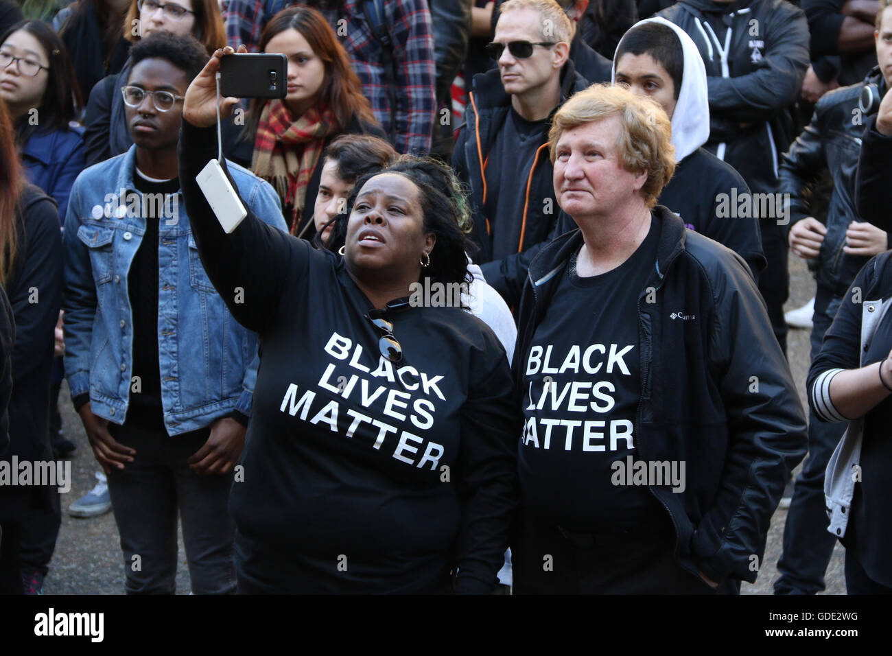 Sydney, Australia. 16 July 2016. Black lives matter protesters gathered