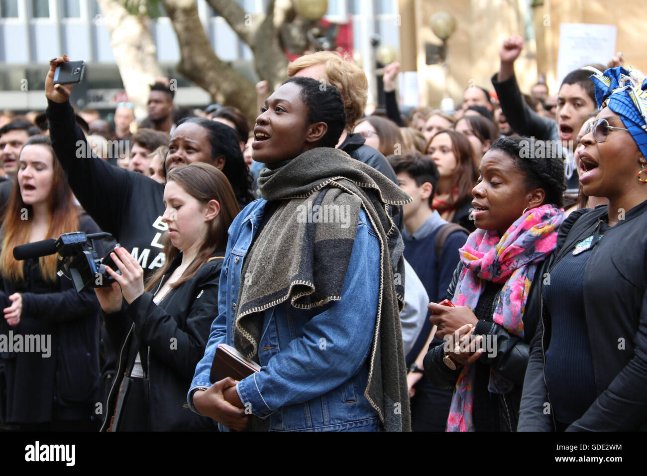 Sydney, Australia. 16 July 2016. Black lives matter protesters gathered