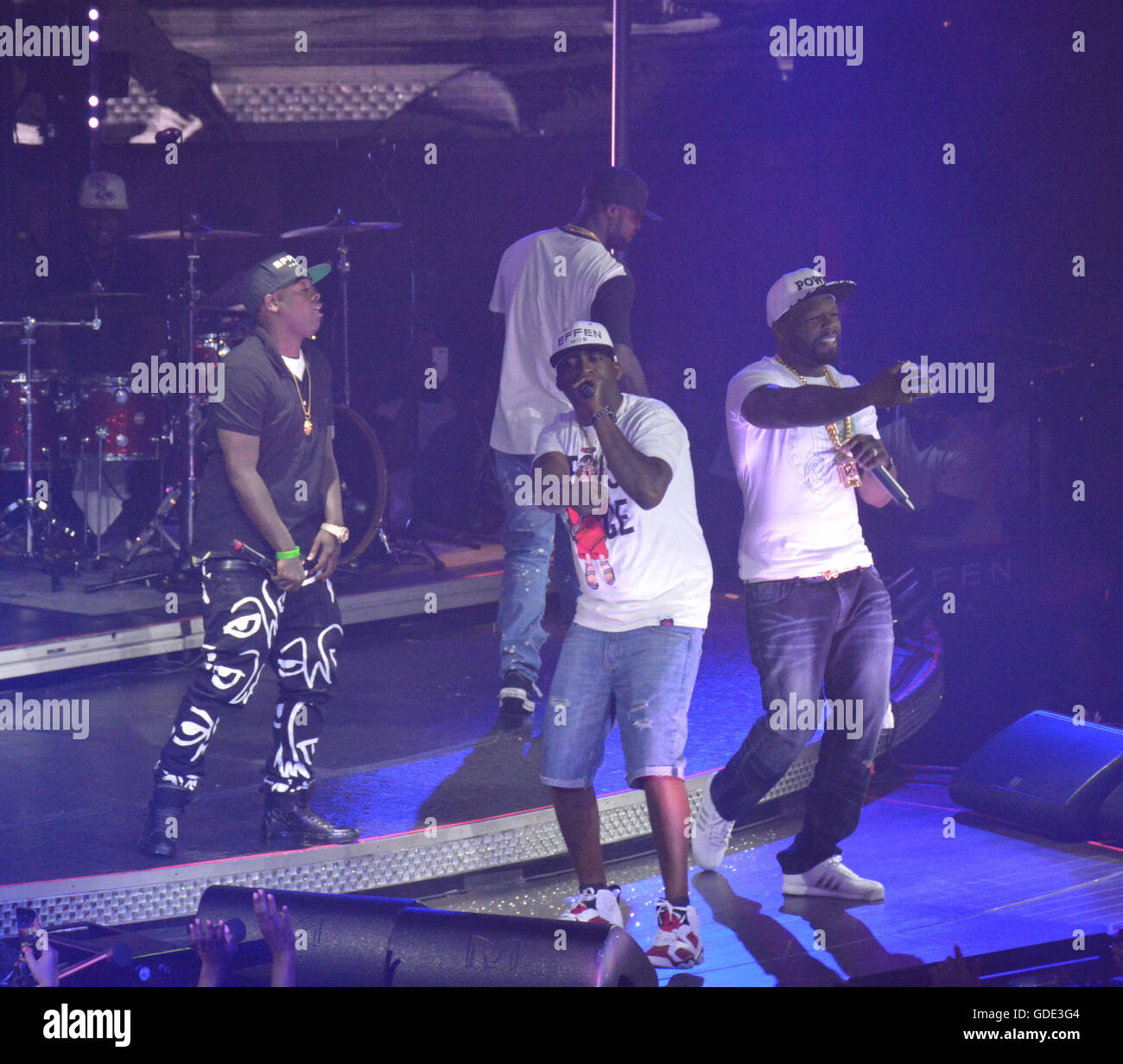 Las Vegas, Nevada, USA. 15th July, 2016. Rapper 50 Cents and the G-Unit ...