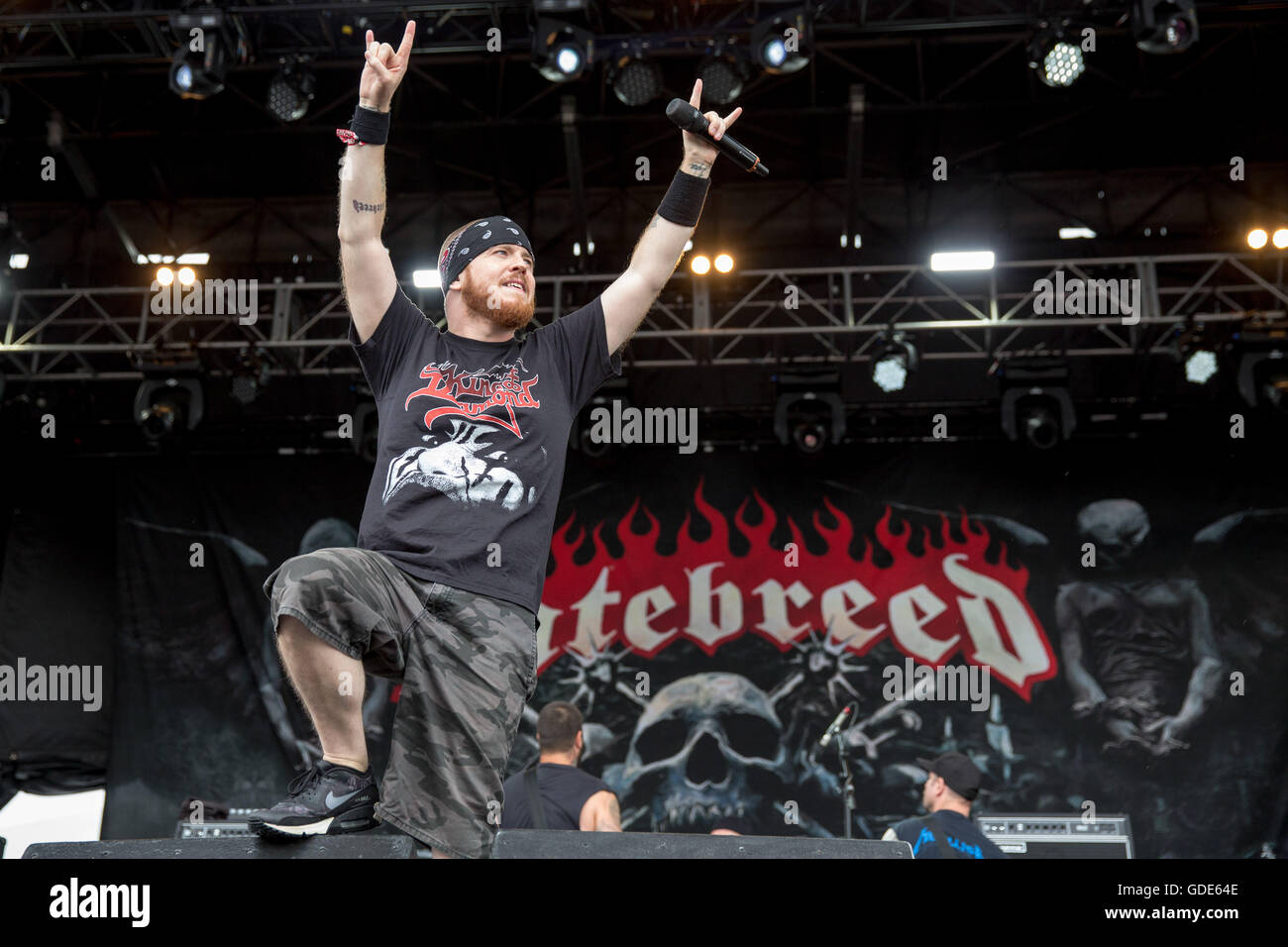 Chicago, Illinois, USA. 15th July, 2016. Singer JAMEY JASTA of