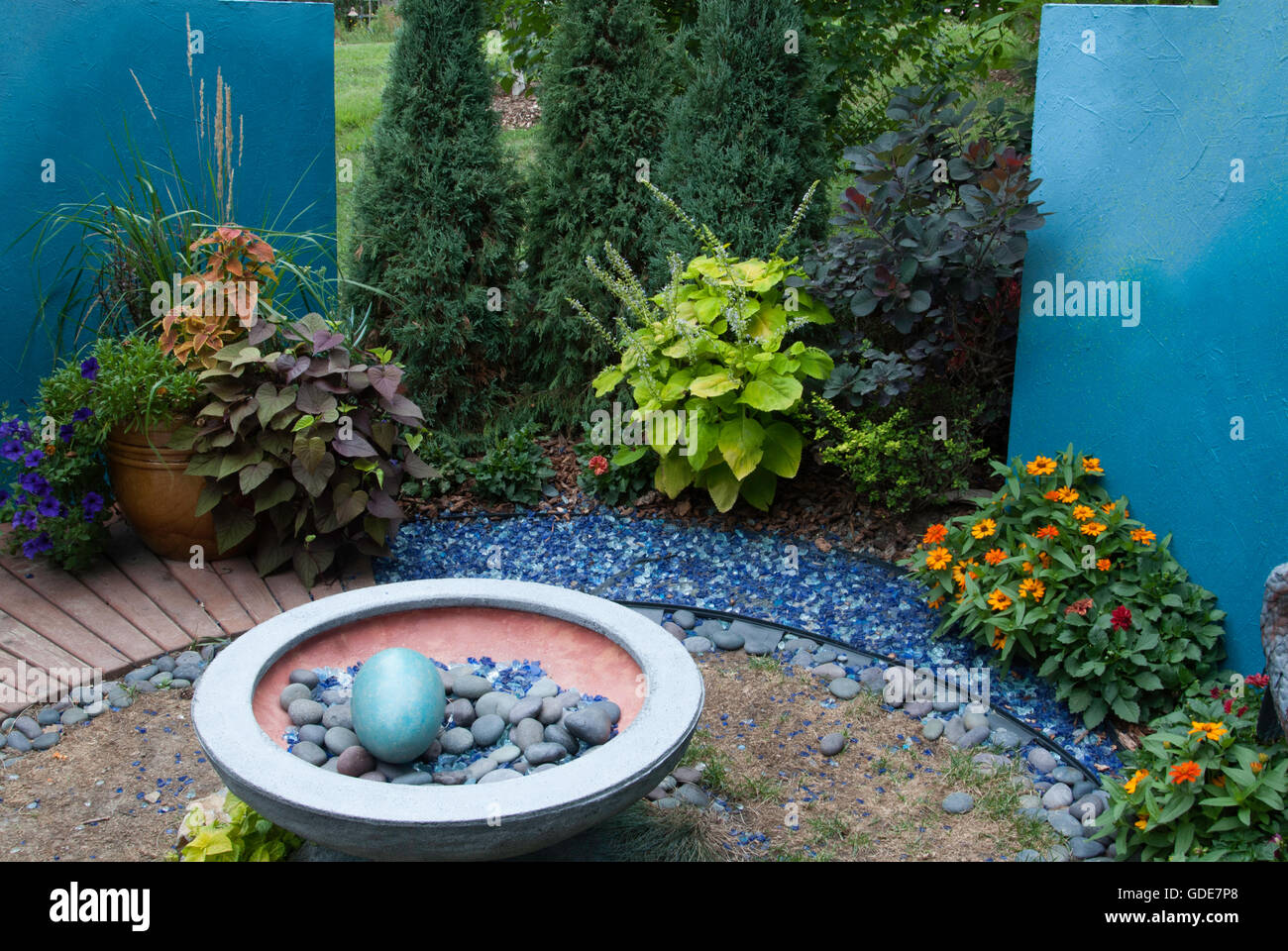Bird egg display in Secret Garden at the Minnesota Landscape Arboretum
