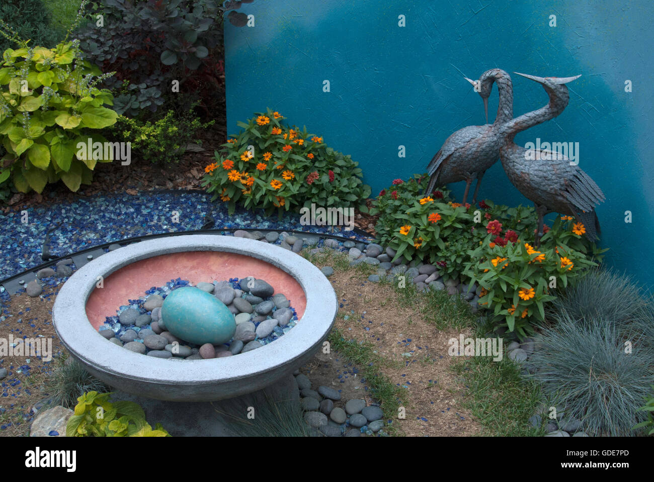 Bird egg display in Secret Garden at the Minnesota Landscape Arboretum