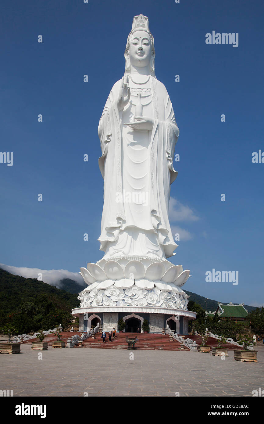 Buddha's statue in the Linh Ung pagoda,Danang,Vietnam,Asia Stock Photo
