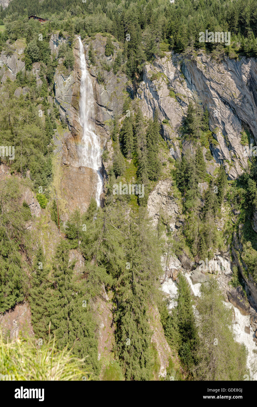 Matrei in Osttirol,Austria,The Prosegg gorge with the Steiner waterfall Stock Photo