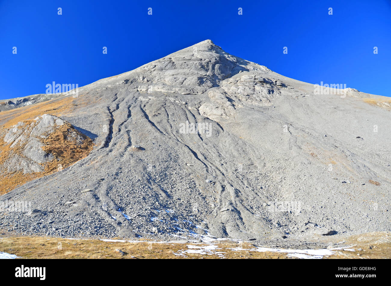 The Mittaghorn otherwise known as Tachaigne,in the Bernese Alps,Switzerland Stock Photo
