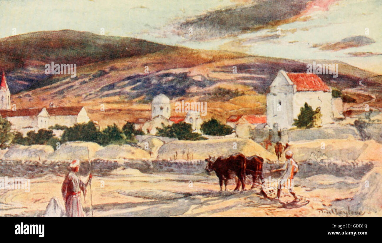 Cana of Galilee. Holy Land, circa 1900. Stock Photo