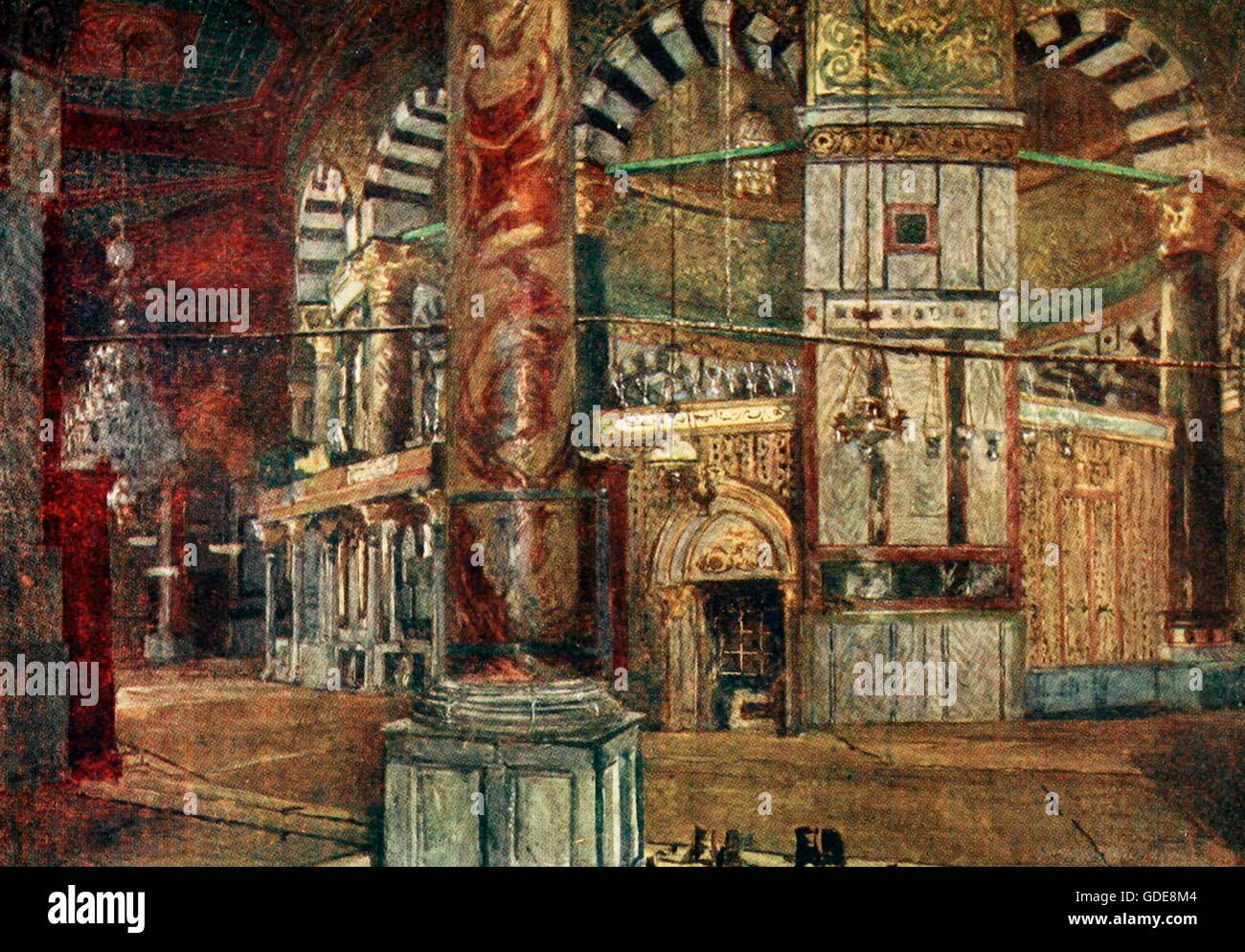 Interior Dome Rock Mosque Omar Stock Photos Interior Dome