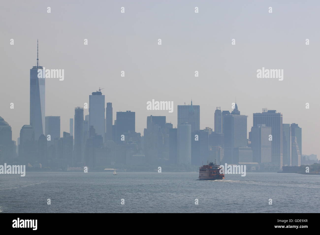 Lower Manhattan view, NYC, USA. Stock Photo