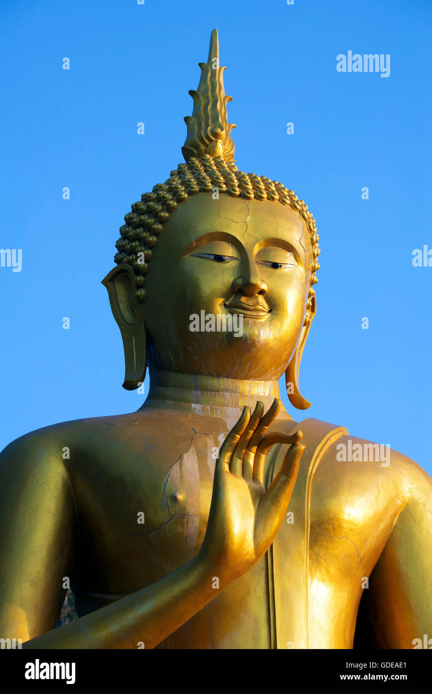 Giant buddha statue, Wat Khao Lad temple, Hua Hin, Thailand. Stock Photo