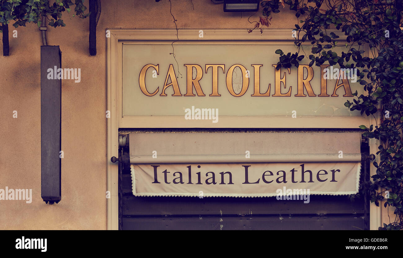 Stationery and leather shop Piazza Navona Rome Lazio Italy Europe Stock Photo