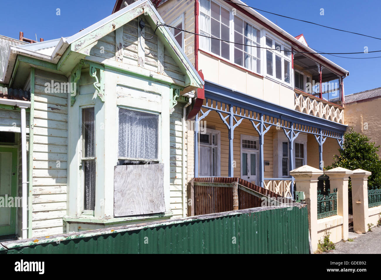 Derelict house in Gore Street, Bluff, New Zealand Stock Photo Alamy