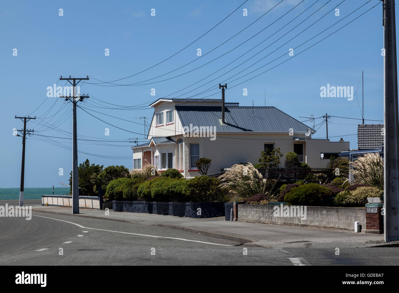 Large house on Gore Street in Bluff, New Zealand Stock Photo Alamy