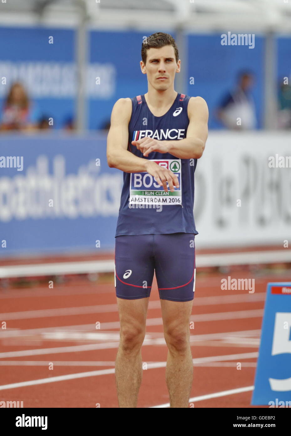 Amsterdam, Netherlands July 10, 2016 Pierre - Ambroise Bosse in 800m final the European Championship in Amsterdam Stock Photo - Alamy