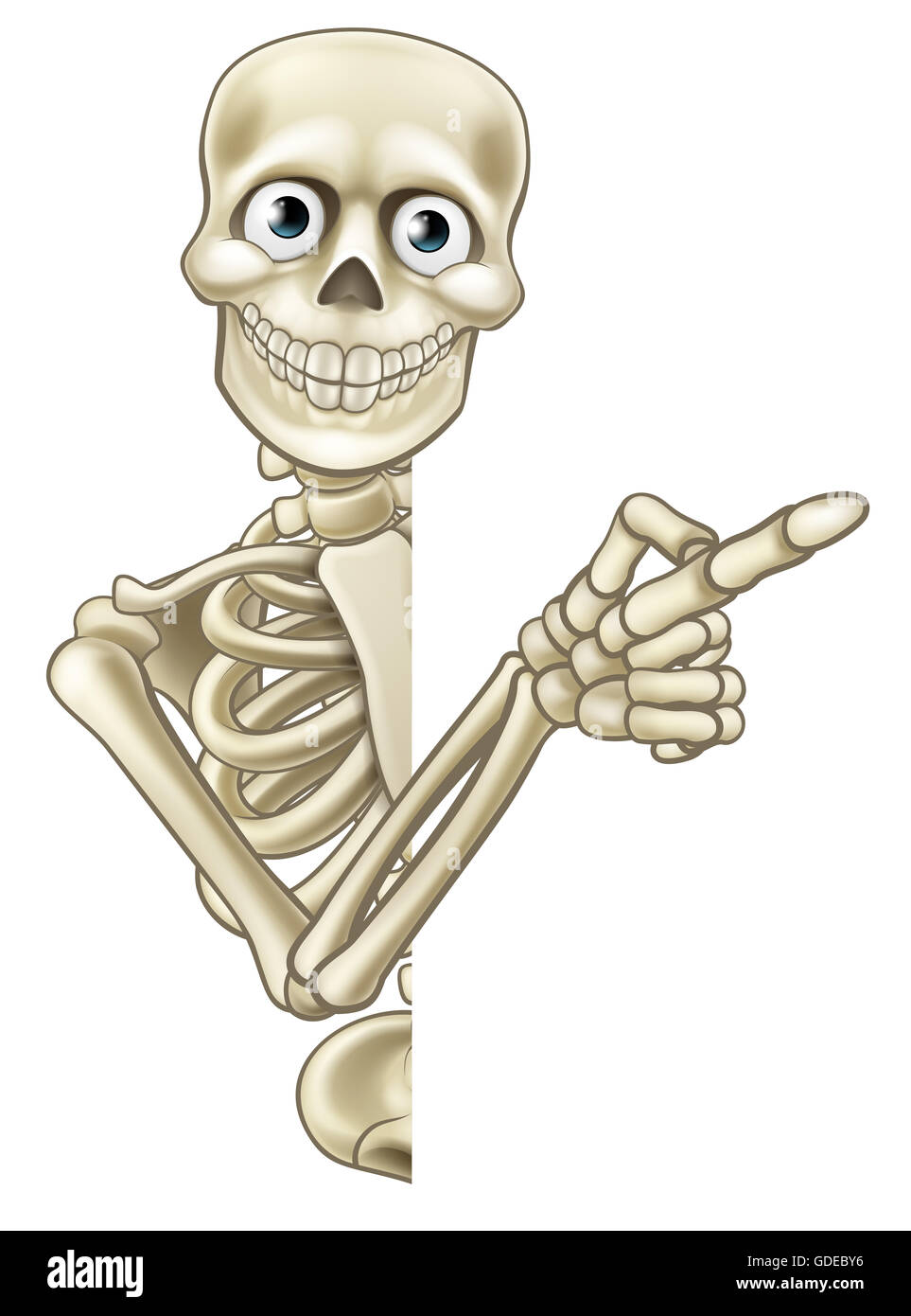 A skeleton Halloween cartoon character peeping around a sign and pointing at it Stock Photo - Alamy A skeleton Halloween cartoon character peeping around a sign and pointing at it Stock Photo - Alamy