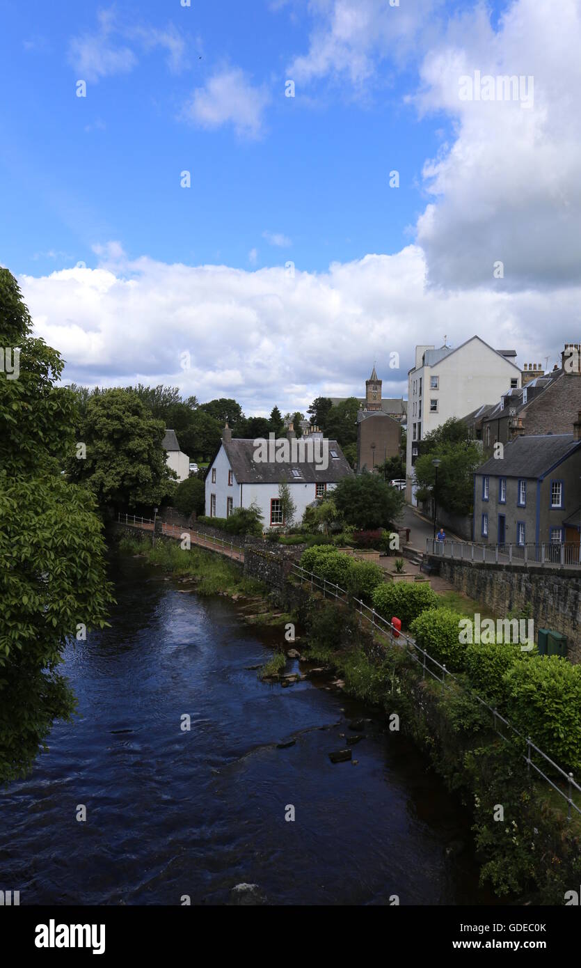 Allan Water in Dunblane Scotland July 2016 Stock Photo