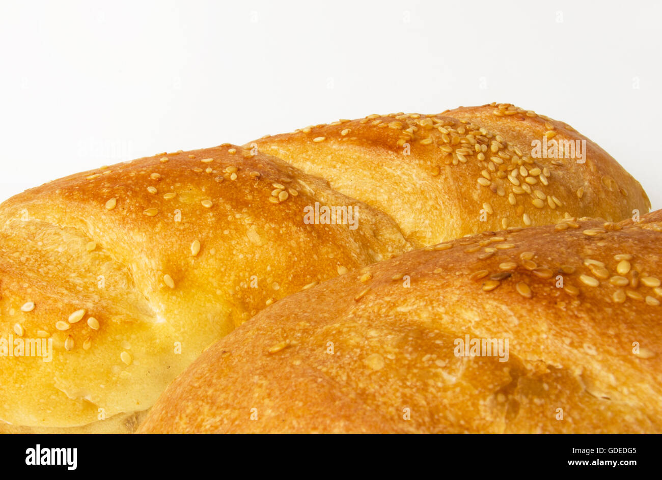 whole wheat two breads on white background Stock Photo - Alamy