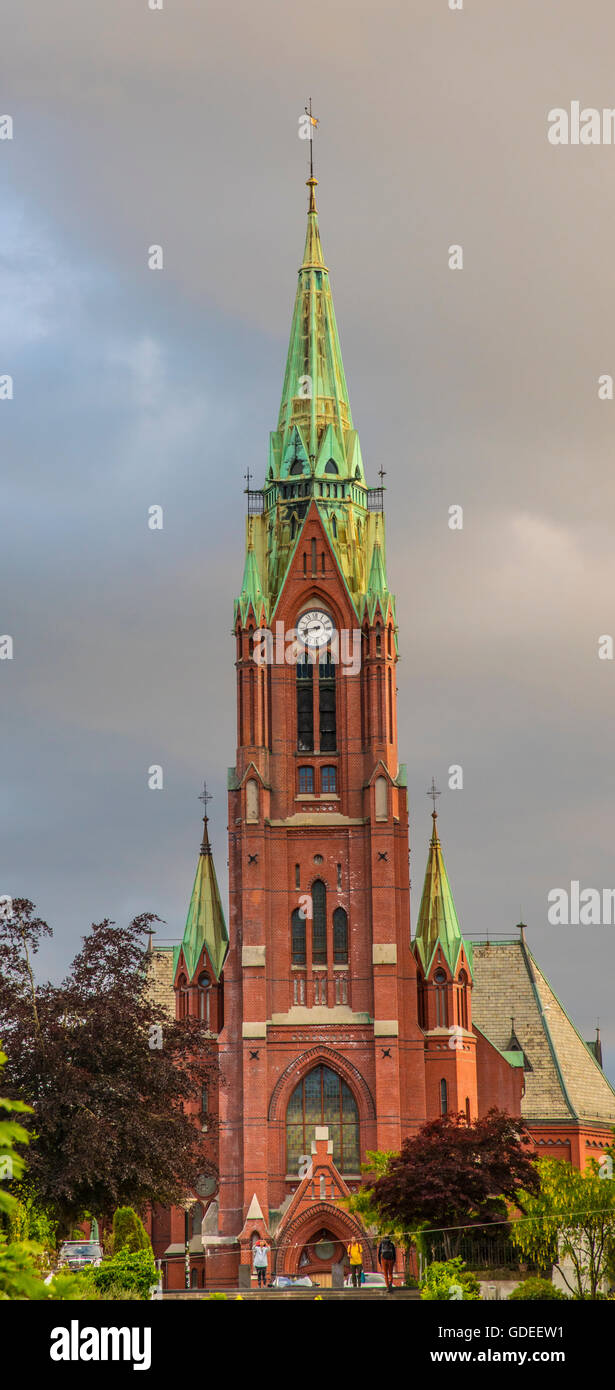St. Johns Church and Parish, Built in 1894, Located in Sydnes Area, Bergen, Norway, Hoardaland, Scandinavia Stock Photo