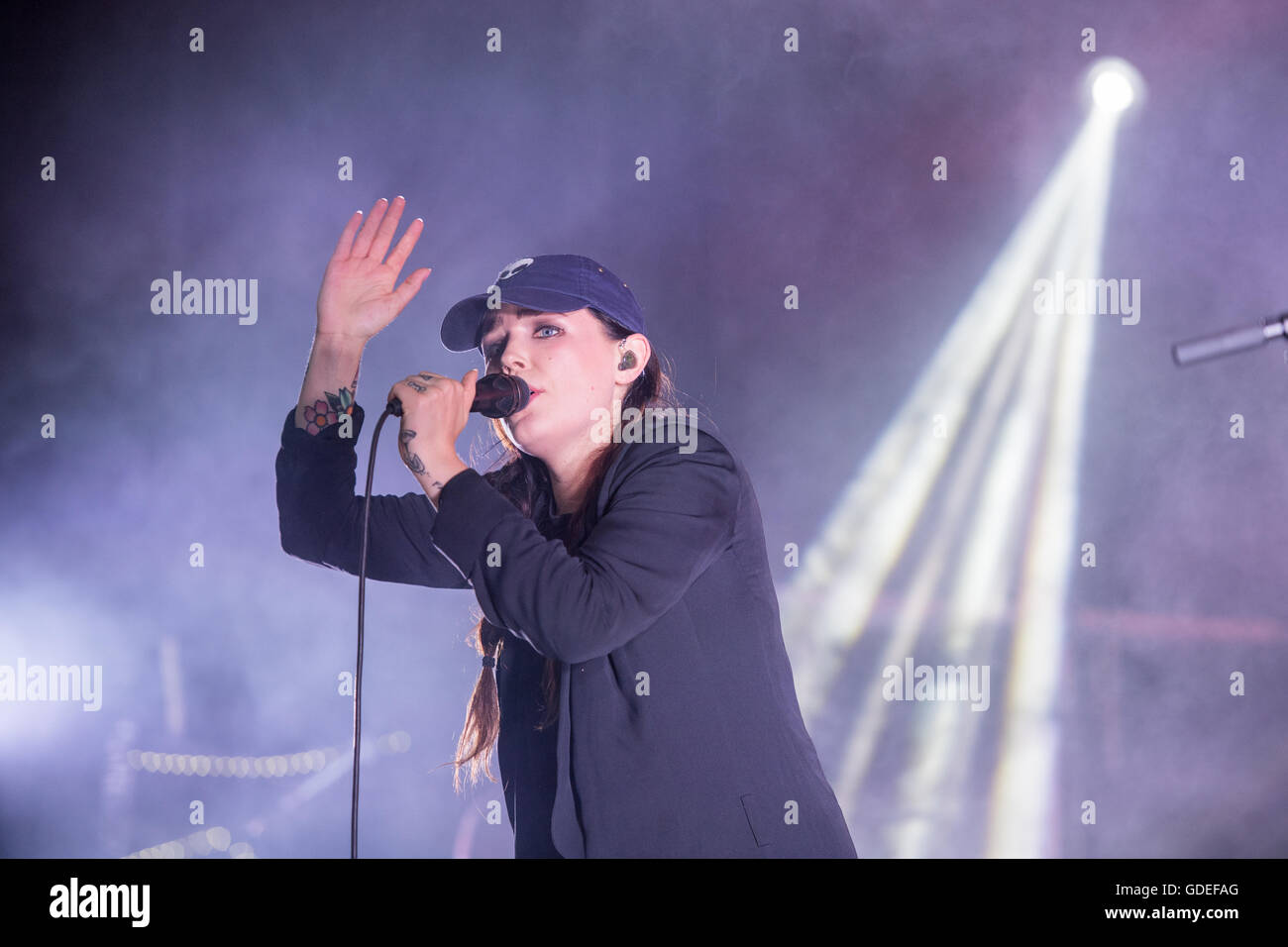 Singer Miriam Bryant performing in Norrköping, Sweden Stock Photo