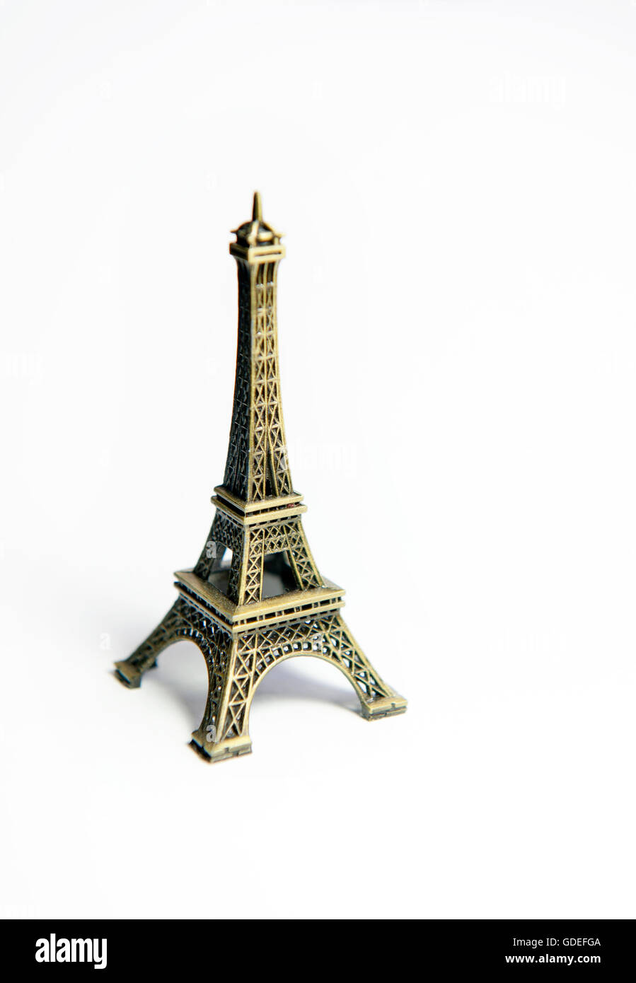 Eiffel Tower toy isolated on white background Stock Photo - Alamy