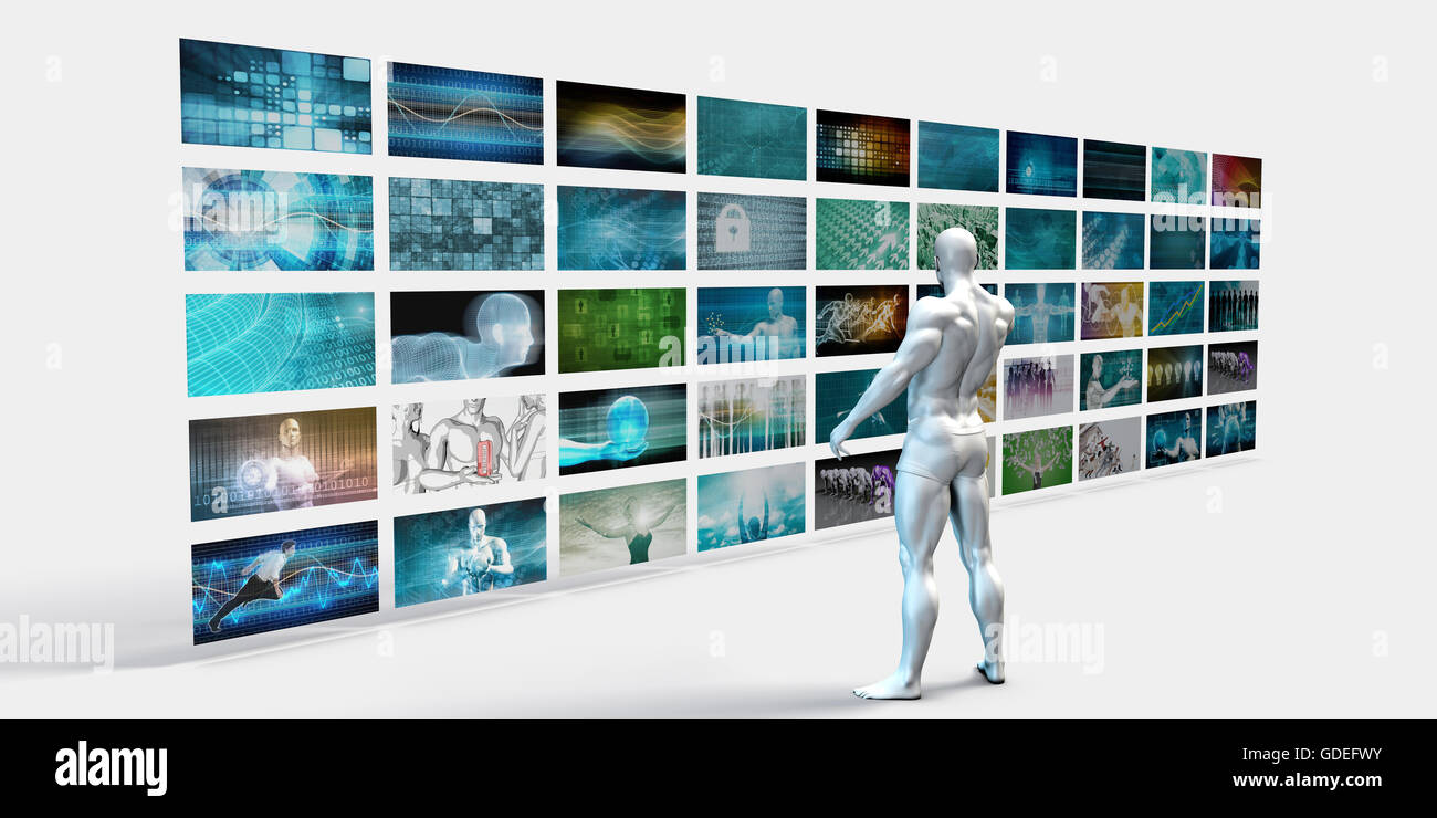 Video Marketing Analytics and Analysis Technology Concept Stock Photo