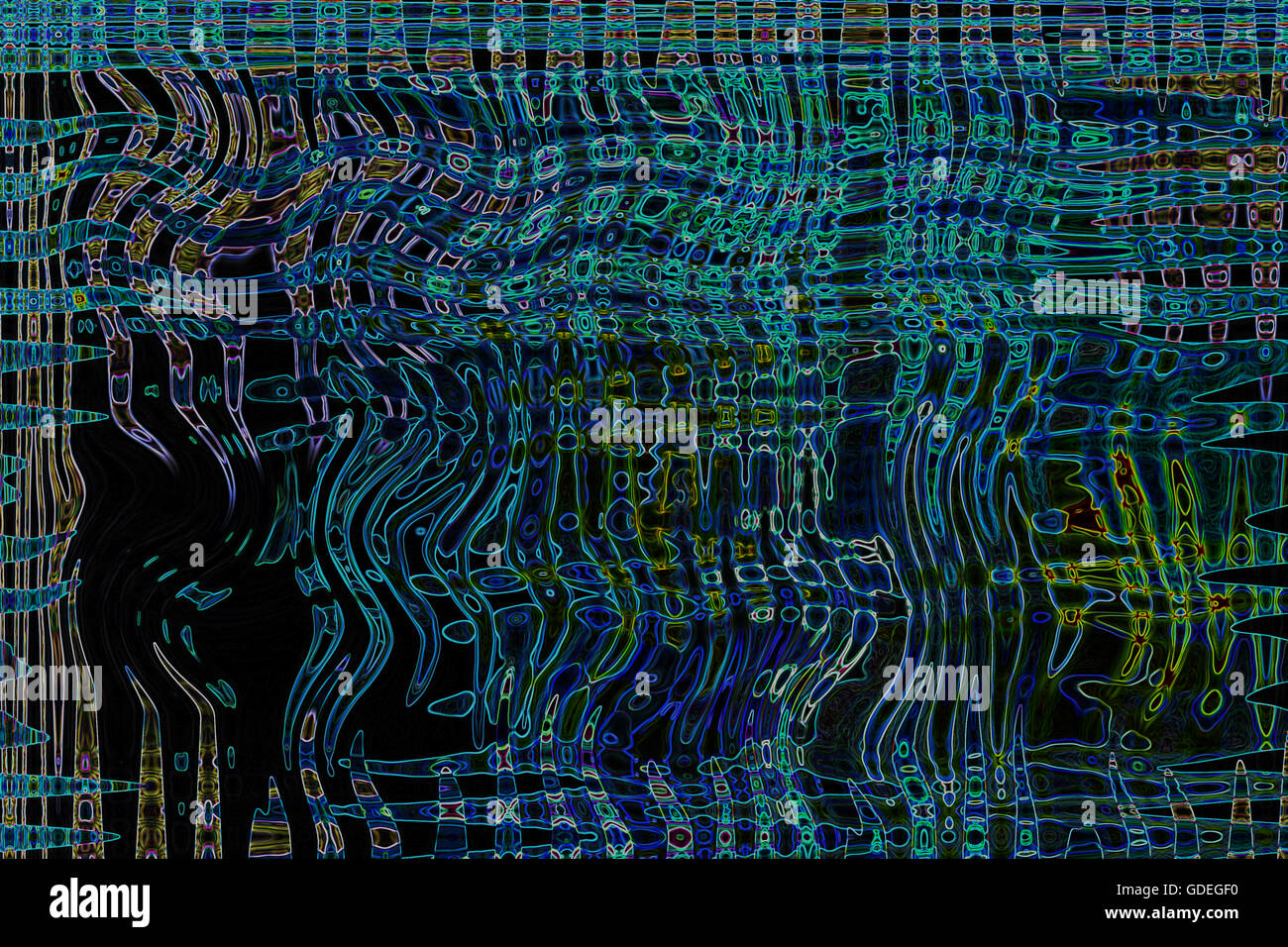 Abstract background blue and green line light in free form curve Stock ...