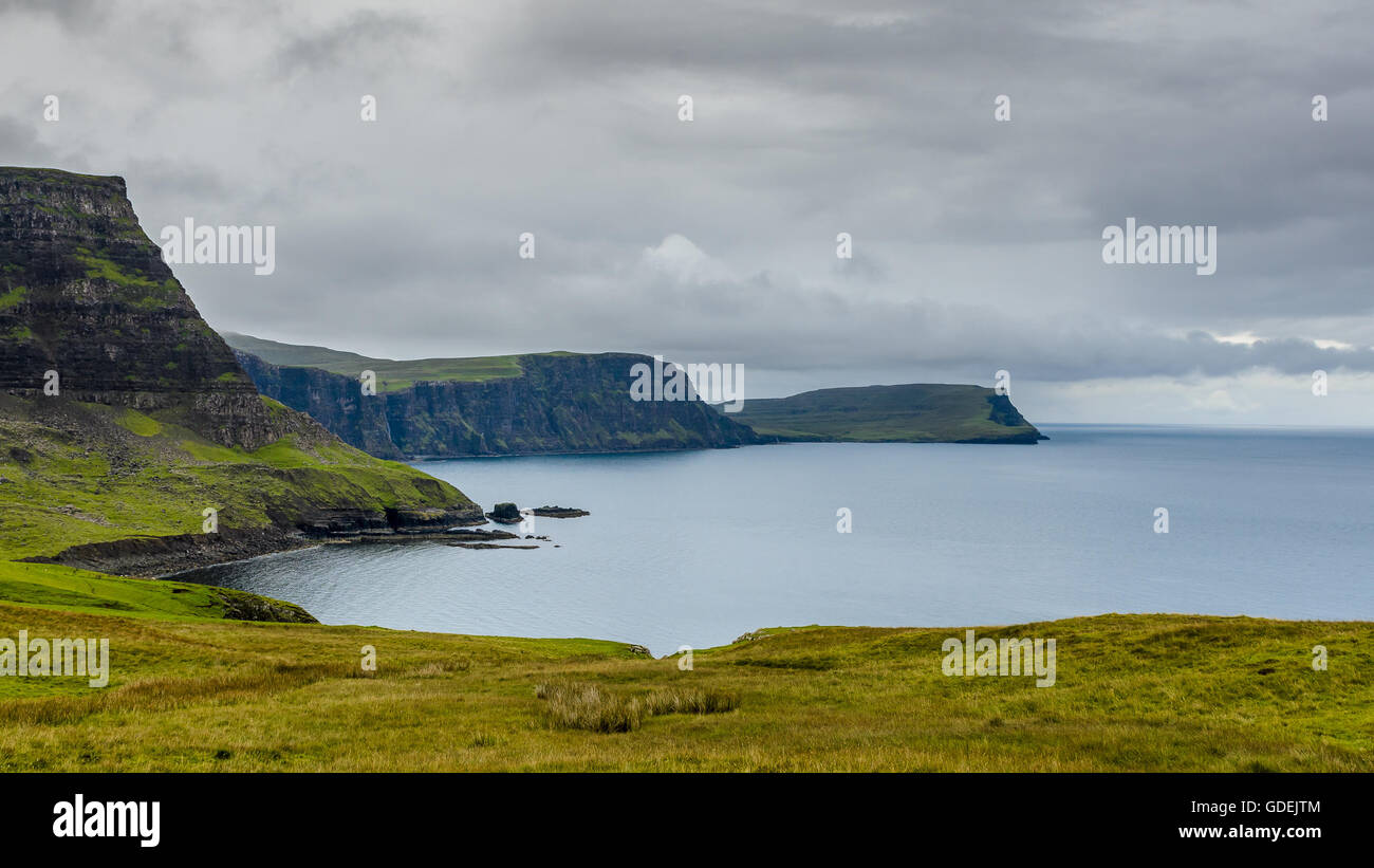 Coastline near Neist Point, Isle of Skye, Scotland, United Kingdom Stock Photo