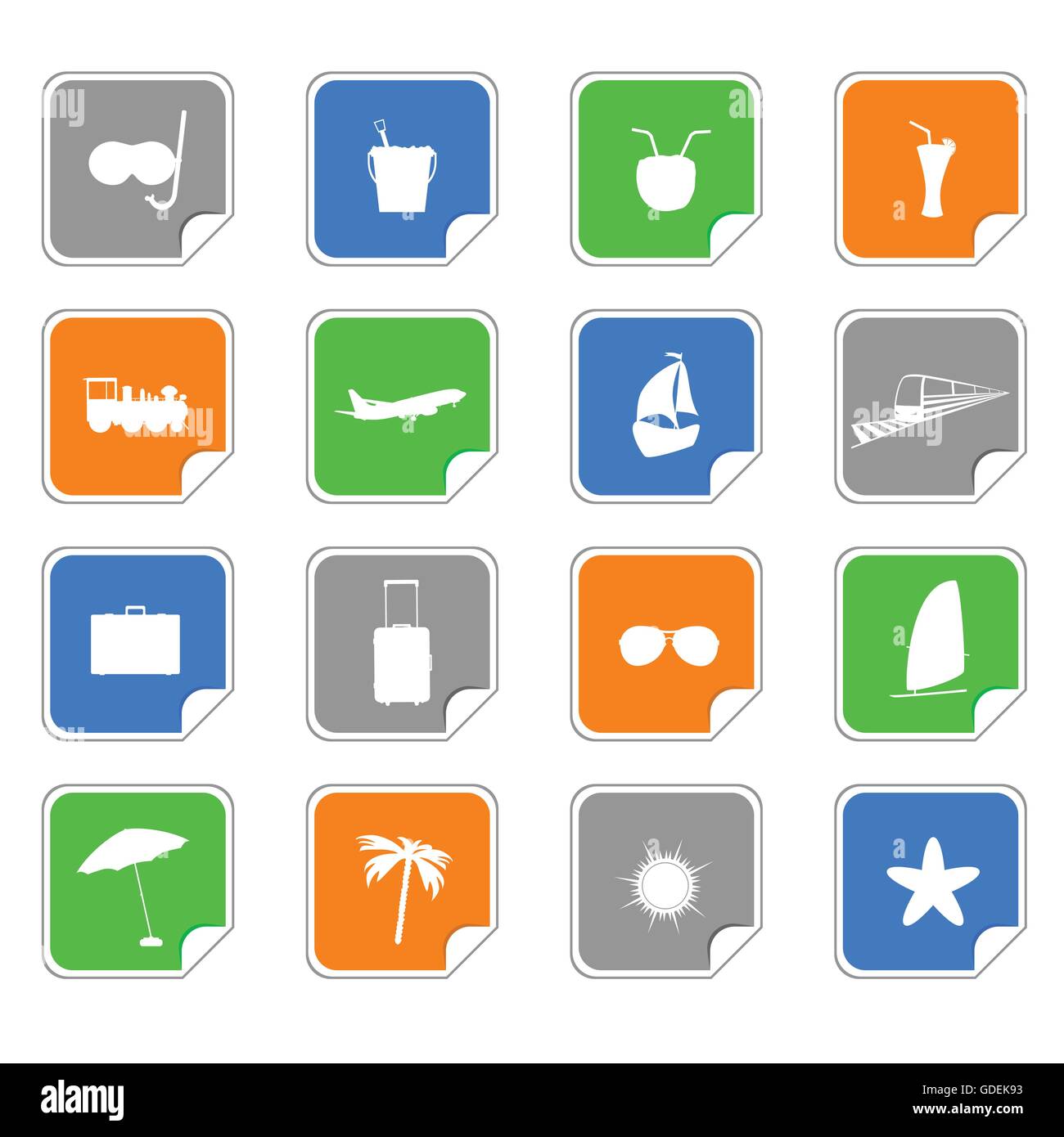 symbol on the stickers color vector illustration Stock Vector Image ...