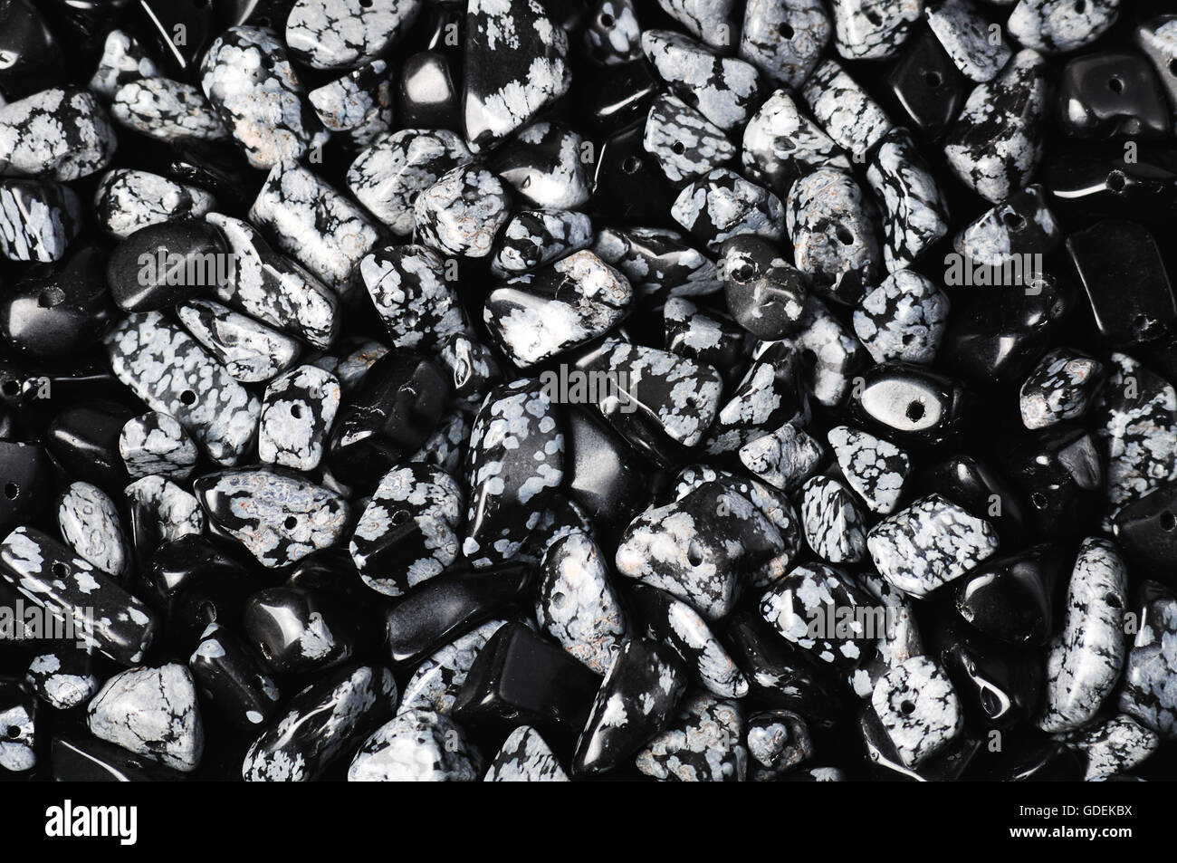 heap of many  obsidian  stones, suitable for backgrounds Stock Photo