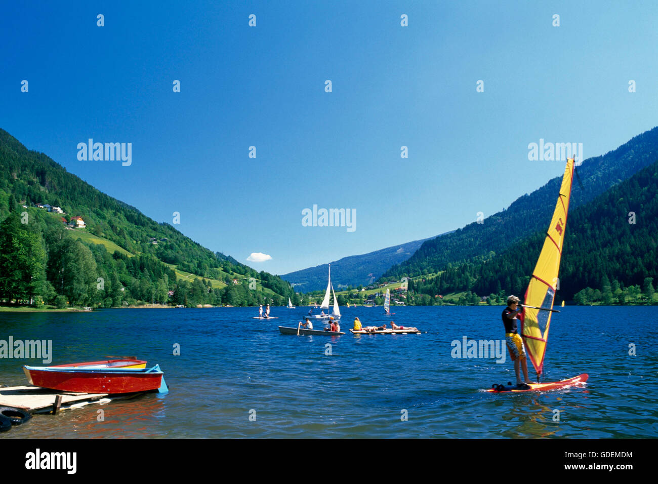 St.Georgen at Lake Laengsee, Carinthia, Germany Stock Photo