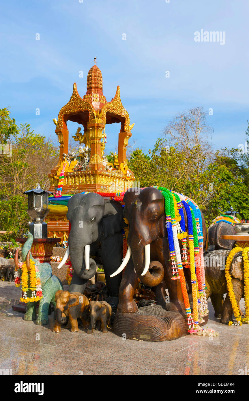 Temple nearby Laem Prom Thep, Phuket, Thailand Stock Photo