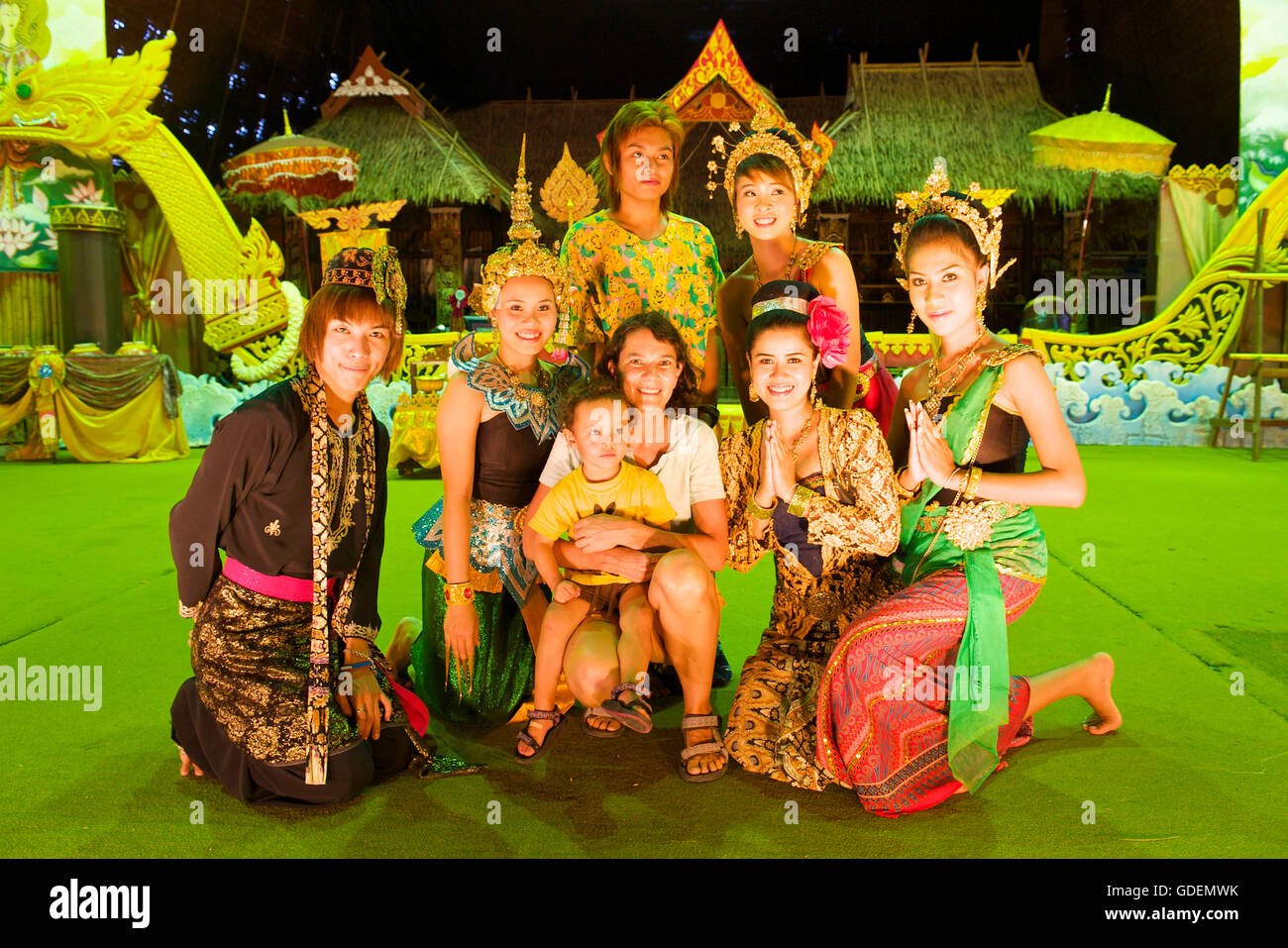 Traditional dancers, Thailand Stock Photo