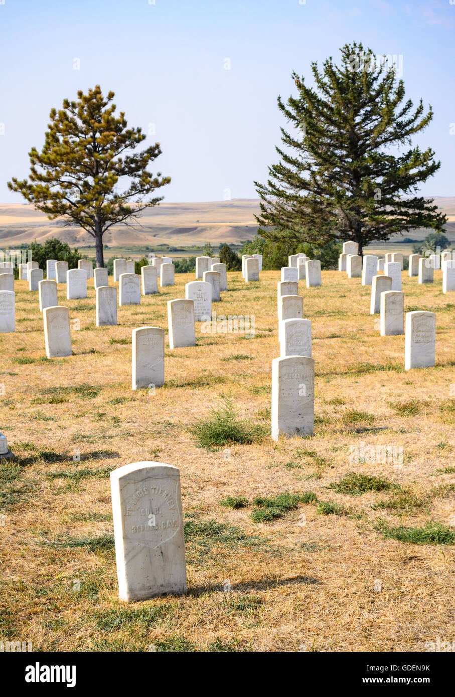 Little Bighorn Battlefield National Monument Stock Photo