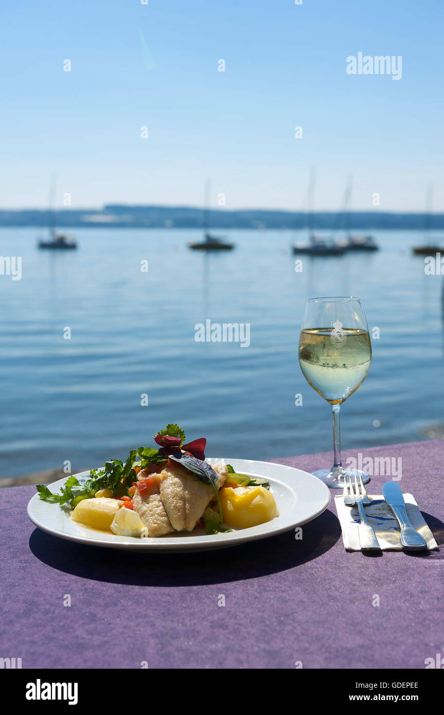 Restaurant Rebmannshof in Maurach,  Lake Constance, Baden-Wuerttemberg, Germany Stock Photo