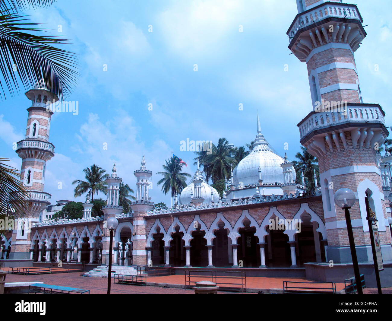 Masjid Jamek mosque, Kuala Lumpur, Malaysia / Friday Mosque Stock Photo