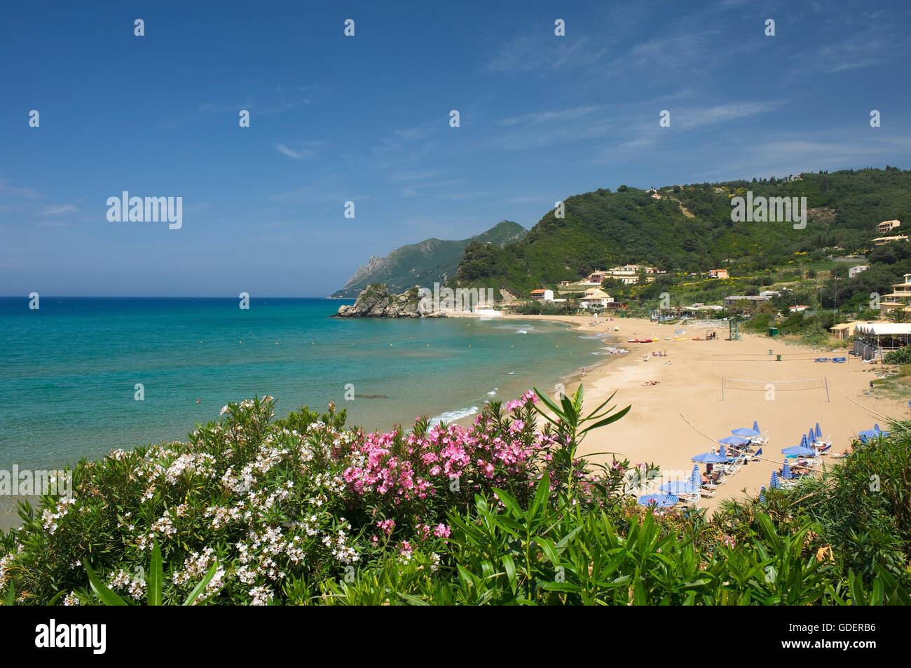 Kontogialos Beach near Pelekas, Corfu, Ionian Islands, Greece Stock