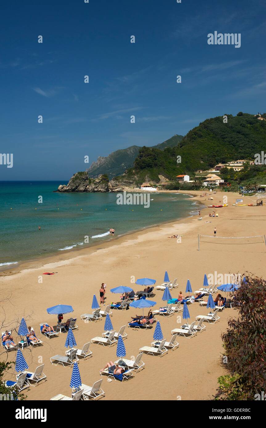 Kontogialos Beach near Pelekas, Corfu, Ionian Islands, Greece Stock