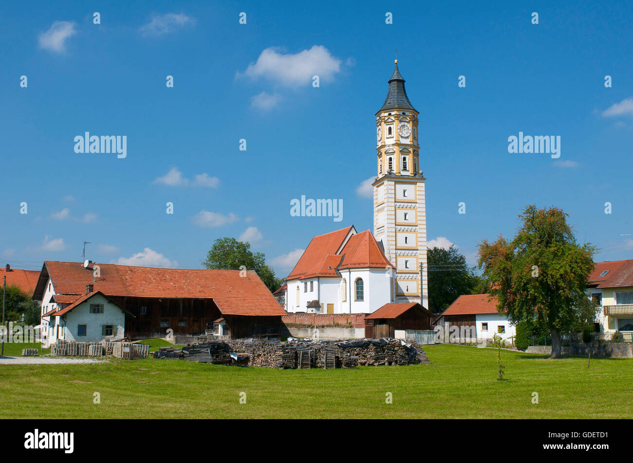 Church in Schlingen near Bad Woerishofen, Allgaeu, Bavaria, Germany Stock  Photo - Alamy