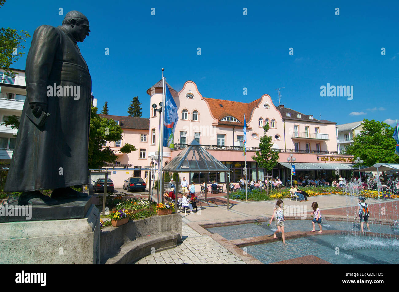 Statue Kneipp in Bad Woerishofen, Allgaeu, Bavaria, Germany Stock Photo - Alamy